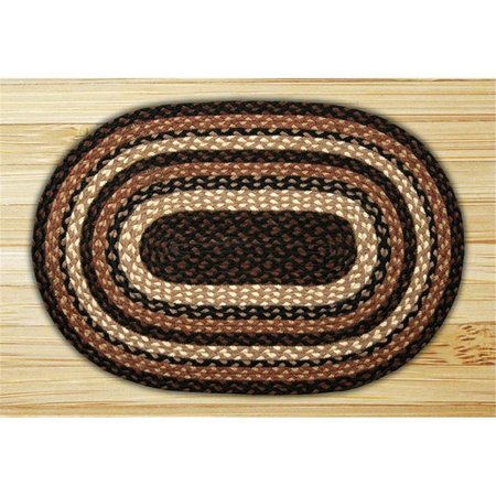 CAPITOL EARTH RUGS MochaFrappuccino Jute Braided Rug 13313